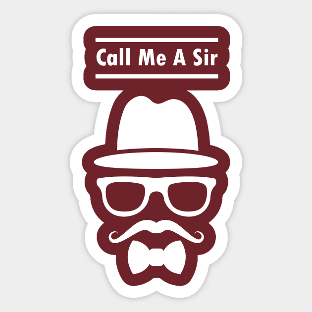 Call Me A Sir Mustache Ideology Handlebar Mustache Sticker by rjstyle7